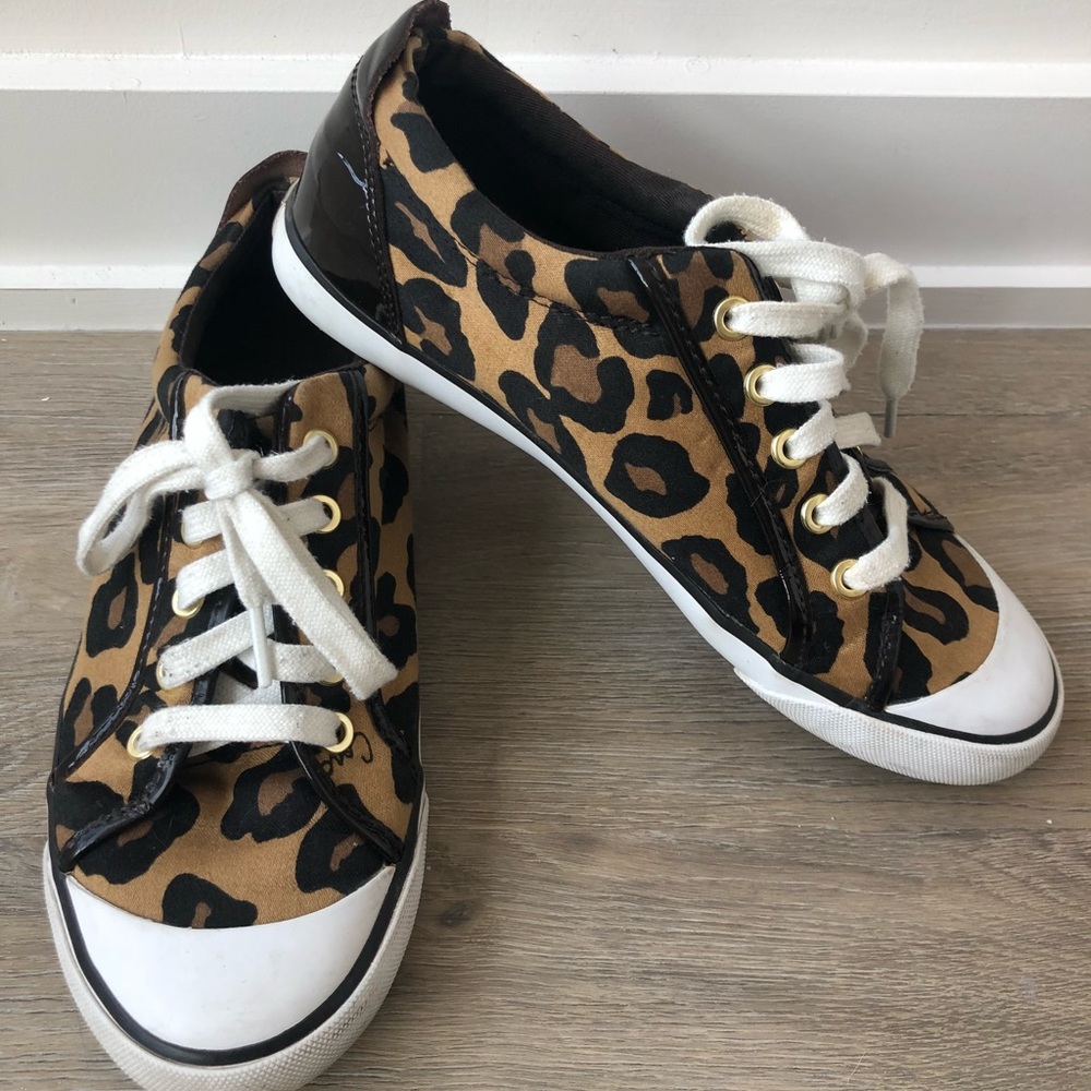 Coach Barrett Leopard Print Sneakers Size 8